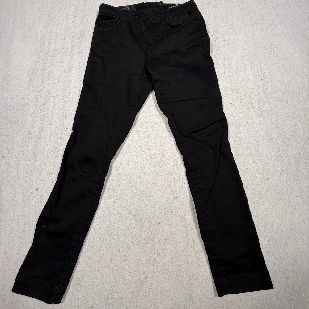 J.Crew Dannie Pants Black Exposed Back Zip Slim Fit Trousers Size 0P